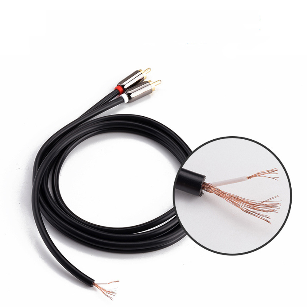 Unnlink HIFI 2RCA to 2 RCA Data Cable OFC AV Audio Cable for TV DVD Amplifier Subwoofer Soundbar Speaker Wire