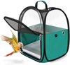 Bird Travel Carrier Foldable Bird Cage Parrot Cage with Two Bowls and Bottom Tray, Suitable for Budgies, Parrotlets, Small Conures, Canary and Other Small Birds