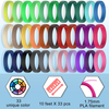 33 Color 3D Pen PLA Filament Refills, 3D Pen /Printer Filament Refills, 1.75mm 3D Replacement Pen Refills Filament with 30 Colors and 3 Glow in The Dark,33 Color 10 Feet, Total 330Feet Lengths