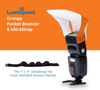 LumiQuest Flash Pocket Bouncer,  Flash Diffuser with UltraStrap, Universal Classic Design for External Camera Flashes, Orange
