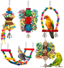 BBjinronjy Bird Parakeet Toys Foraging Shredding Toys Parrot Cage Accessories Hanging Toys Bird Swing Bird Ladder for Parrots Lovebird Cockatiel Conure