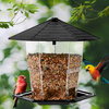 Jealoeur Bird Feeders, Bird Feeder, (2021 New) Wild Bird Seed for Outside Feeders, Squirrel Proof Bird Feeders for Outside and Garden Decoration Yard for Bird Watchers (Black)