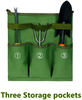 Garden storage bag, diagonal gardening tool bag with 3 external storage pockets, for storing gardening pruning tools(excluding tools)