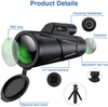 Monocular Telescope, Kimwood [2021 New Version] 12X50 HD Monocular Telescope with Smartphone Adapter Tripod, Monoculars for Adults with BAK4 Prism Waterproof Portable for Bird Watching Hunting Hiking