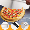 Aluminum Pizza Peel Set -Round Pizza Peel 8 Inch&16 Inch Pizza Paddle Brush& 13 Inch Pizza Cutter Set, Perforated Turning Pizza Shovel Pizza Peel for Baking Pizza Bread or Pastry