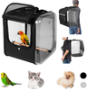 YUDODO Pet Cat Backpack Carrier Airline Approved Carriers Breathable Foldable Pet Dog Cat Backpack Big Space Capsule Cat Backpack for Traveling