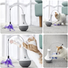 Interactive Cat Toys for Indoor Automatic Rolling Kitty Toys 360 Degree Irregular Self Rotating Tumbler Cat Toys for Play and Exercise Cat Stuff, Automatic Cat Toy as Cat Gifts-2 Simulation Feathers
