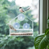Acrylic Window Bird Feeder with Sliding Seed Tray and Strong Suction Cups Easy to Clean Bird Feeder for Outdoor