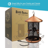 Goodeco Large Bird Feeder Outdoor 12.6 inches Mesh Screen with Copper-Look,Wild Bird Feeder Comes with Hook to Hang on Tree,Attract More Birds,Perfect for Patio,Yard,Garden or Outdoor Decoration