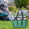 Wessleco Garden Tote Bag, Gardening Bag for Tools Organizer Garden Utility Bag for Men Women,Dark Green(Bag Only)