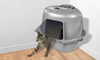 Corner Enclosed Cat Pan, Silver, Large (CP9), Plastic (20.5 x 19.5 x 14 inches)