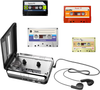 Updated Cassette to MP3 Converter, USB Cassette Player from Tapes to MP3, Digital Files for Laptop PC and Mac with Headphones from Tapes to Mp3 New Technology,Silver z18