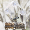 Trosetry Window Bird House Feeder with Sliding Seed Holder and 4 Extra Strong Suction Cups,Large Outdoor Birdfeeders for Wild Birds,Birdhouse Shape(01)