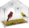 Bird Feeder with Clear Glass Window,Suction Bird House for Indooe and Outdoor