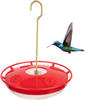Nicunom 12 Ounces Hummingbird Feeder for Outside, Plastic Hanging Flower Bird Feeder with 4 Feeding Stations for Outdoors Window, Leak-Proof