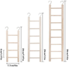 xiaoqun 3 pcs Wooden Ladder for Bird Parrot Ladder Climbing Toy Birdie Basics (4 Step, 6 Step 8 Step)
