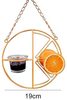 Metal Hanging Oriole Bird Feeder with Fruit Holder, Removable Drink Glass Drinking Grape Jelly Container Hummingbird Feeder for Outdoor Garden Patio Trunk Outside,Orange