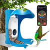 Smart Bird Feeder with Camera, App Notification, AI Recognition and Automatic Bird Sensing, Outdoor Wild Bird Feeder That can Identify Birds Above 5K, Bird House Bird Feeder with Built-in Microphone