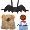 3 Pieces Halloween Cat Costume Pet Lion Mane Costume Cat Bat Wing Costume Pet Cowboy Costume, Holiday Cosplay Dog Cat Dress up Clothes for Halloween Party Decoration Cute Pet Dress up Accessories