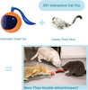 Migipaws Cat Toy, Automatic Moving Ball Bundle Classic Mice + Feather Kitten Toys in Pack. DIY N in 1 Pets Smart Electric Teaser, USB Rechargeable (Orange)
