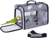 C&L Bird Carrier Backpack with Stand Perch, Bird Travel Backpack for Hiking, Airline Approved, Bird Treats and Toys