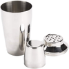 3-Piece Bar Cocktail Shaker, 8 oz Stainless Steel Cobbler Shaker with built-in Strainer