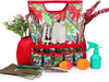 9-Piece Garden Tools Set with Gloves and Colorful Tote - Gardening Hand Tools Kit with Storage Bag