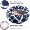 FOYOPET Calming Cat Bed for Indoor Cats, 23.6" Donut Round Dog Bed for Small Dogs Up to 25lbs, Anti-Anxiety Self-Warming Cozy Soft Plush Pet Beds, Washable Puppy Sofa Bed with Removable Inner Cushion