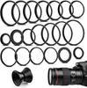 20 Pieces Metal Step-Up Adapter Rings & Step Down Rings Kit Lens Filter Stepping Adapter Rings Set for DSLR Camera