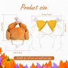 Rypet Thanksgiving Cat Costume 2 Pack - Pet Turkey Hat Thanksgiving Apparel for Cats and Small Dogs