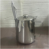 BBQ Basting Pot with Basting Brush Oil Brush - Stainless Steel Barbecue Sauce Pot with Silicon Basting Brush