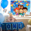 Coco Party Supplies Cartoon Family Party Backdrops Kids Happy Birthday Party Custom banner 5 x 3ft Photography Background for Photo Studio Newborn Birthday Party Supplies
