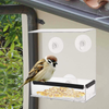 Window Bird Feeder, Bird House with Roof and Seed Tray,Outdoor Window Bird Feeder for Wild Birds/Finch/Cardinal/Bluebird,Clear Acrylic Design to Enjoy Bird Watching for Kids/Elderly/Pets