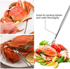 5Pcs Crab Crackers and Tools Including 1 Crab Crackers 4 Stainless Steel Seafood Forks 1 Storage Bag, Seafood Tools Shellfish Lobster Cracker Set
