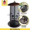 Stokes Select 38113 B001M7P3N4, Giant Combo Outdoor Bird Feeder, 2 Seed Com, Black