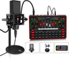 Podcast Microphone Sound Card Kit,Professional Studio Condenser Mic&G3 Live Sound Mixer/Voice Changer/Audio Interface/Audio Mixer for Streaming/Gaming/Recording/Singing/Tiktok/YouTube/PC/Computer