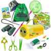 ESSENSON Bug Catcher Kit - Outdoor Toy Gift for Age 3 4 5 6 7 8+ Years Old Boys Girls Kids Outdoor Explorer Kit with Bug House, Binoculars, Butterfly Net, Camping, Adventure