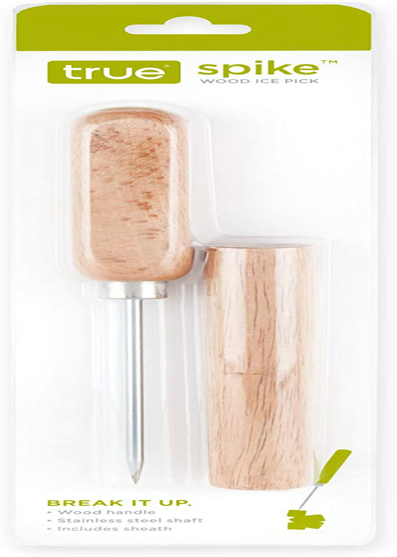 True Spike Wood Ice Pick, Wood Handle Stainless Steel Ice Shaper, Bar &  Cocktail Tools