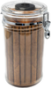 69Bourbons Acrylic Cigar Humidor Jar - Clear Cylinder Tobacco Holder with Spanish Cedar Interior Bottom Lining, Round Humidifier, Rubber Gasket & Clasp for Airtight Seal - Holds 20 Cigars (1 Pack)