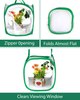 Pllieay 4 Packs Butterfly Habitat Cage with Instructions and PVC Floor Covers, Collapsible Light-transmitting Terrarium White Insect and Butterfly Net for Kids Raising Insectsl(24inch and 12inch tall)