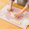 Silicone Pastry Mat Extra Large Non Slip with Measurement, Non Stick, Large and Thick, for Fondant, Rolling Dough, Pie Crust, Pizza and Cookies - BPA Free Easy Clean Kneading Matts,16" x 24", Red