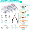 Ring Making Kit with 28 Colors Crystal Beads, Selizo 1660Pcs Crystal Jewelry Making Kit with Gemstone Chip Beads, Jewelry Wire, Pliers and Other Jewelry Ring Making Supplies