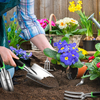 Garden Tool Set with Kneeling Pad - Heavy Duty Gardening Kit, Gardening Hand Tools with Non-Slip Handle, Durable Storage Tote Bag, Bulb Transplanter, Gardening Gifts for Women Men.