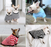 4-Pack Dog Shirts Pet Summer Doggie Clothes Breathable Striped Outfits Puppy T-Shirts Apparel for Small Dog Cat Boy and Girl (XL, Black & Red & Blue & Green)