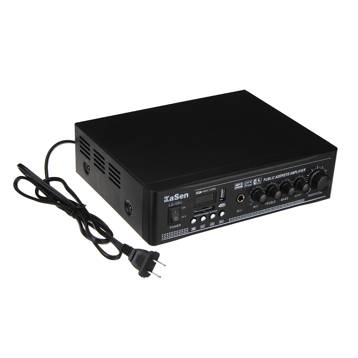 Kasen LS-50U 2X50W Bluetooth 2CH Stereo Amplifier Support SD Card USB FM Microphone