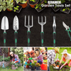 GERAMEXI Garden Tools Set 11 Pieces,Gardening Kit with Heavy Duty Aluminum Hand Tool,Gardening Handbags,Apron and Digging Claw Gardening Gloves for Women,Heavy Duty Gardening Tool Set