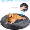 TantivyBo Dog Bed & Pet Bed, Calming Soft Faux Fur Plush Donut Dog Cuddler Bed, Anti Anxiety Cozy Pet Cat Cushion Bed for Small Medium Large Dogs and Cats ( 32" X 32'', Grey )