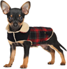 Preferhouse Winter Coat for Small and Medium Dogs, Puppy Plaid Jacket, Cotton Coat for Cold Weather, Windproof Warm Dog Garments, Pet Thickened Outfits Indoor Outdoor