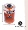 Mantello Acrylic Humidor Jar - 18-Cigar Case with Digital Hygrometer, Airtight Sealed Lid & Rectangle Humidifier for Humidity Control - Clear Container with Spanish Cedar Wood Lining