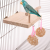 Bird Perches Cage Toys, Bird Wooden Play Gyms Stands with Acrylic Wood Swing, Rattan Ball, Ferris Wheel, Bird Perch Chewing Toys for Green Cheeks, Baby Lovebird, Chinchilla, Hamster